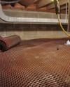 Crawl space drainage matting installed in a home in Irmo