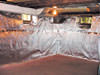 radiant heat barrier with vapor barrier for basement walls ready for finishing in Spartanburg, Greenville, Columbia
