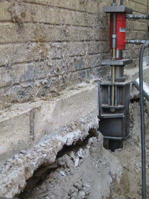 Commercial Push Pier Installation in Simpsonville