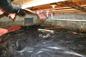 Crawl Space Repair Before in Asheville
