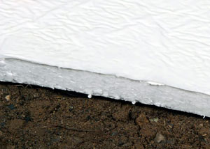 Insulation installed on a crawl space floor in Seneca