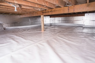 crawl space vapor barrier in Greer installed by our contractors