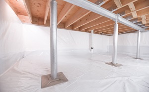 Crawl space structural support jacks installed in Belton