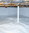 A sealed crawl space in Greer with a vapor barrier