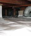 A Greer crawl space moisture system with a low ceiling