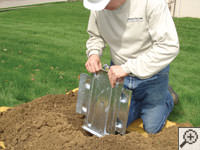 Steel earth anchor assembly installation in West Columbia.