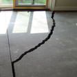 a huge crack in a concrete slab floor in Spartanburg