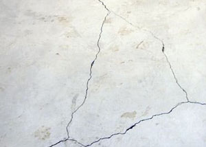 cracks in a slab floor consistent with slab heave in Inman.