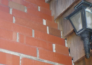 a repaired chimney in Irmo that had shown serious foundation damage and was repaired with a helical pier system.