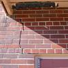 A long foundation crack that begins at a doorway of a Toccoa home.