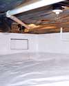 a sealed crawl space installation in Greer