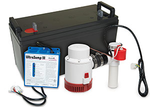 a battery backup sump pump system in West Columbia