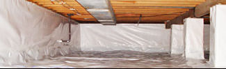 an encapsulated crawl space system in Greer