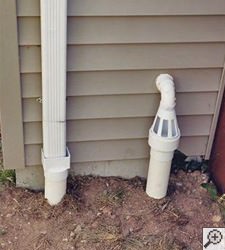 No-freeze basement drain discharge line in Hendersonville