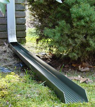 Gutter downspout extension installed in Clemson