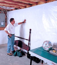 Plastic 20-mil vapor barrier for dirt basements, Greenwood, North Carolina, South Carolina & Georgia installation