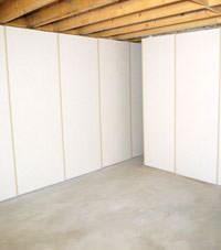 Unfinished basement insulated wall covering in Greenwood, North Carolina, South Carolina & Georgia